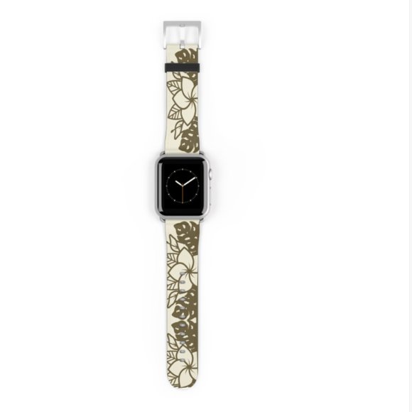 Apple Watch Bands-Hawaiian Inspired Flower Palm Design - Picture 3 of 12